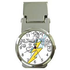 Storm Thunder Lightning Light Flash Cloud Money Clip Watches by danenraven