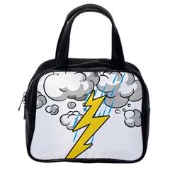 Storm Thunder Lightning Light Flash Cloud Classic Handbag (one Side) by danenraven