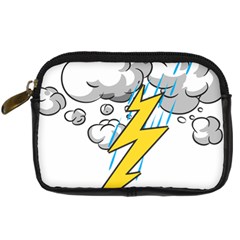 Storm Thunder Lightning Light Flash Cloud Digital Camera Leather Case by danenraven