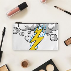 Storm Thunder Lightning Light Flash Cloud Cosmetic Bag (small) by danenraven