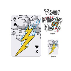 Storm Thunder Lightning Light Flash Cloud Playing Cards 54 Designs (mini) by danenraven