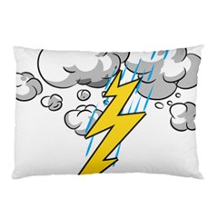 Storm Thunder Lightning Light Flash Cloud Pillow Case (two Sides) by danenraven