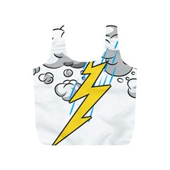 Storm Thunder Lightning Light Flash Cloud Full Print Recycle Bag (s) by danenraven