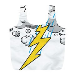 Storm Thunder Lightning Light Flash Cloud Full Print Recycle Bag (l) by danenraven