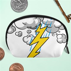 Storm Thunder Lightning Light Flash Cloud Accessory Pouch (large) by danenraven