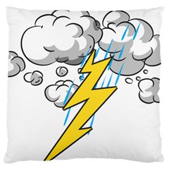 Storm Thunder Lightning Light Flash Cloud Standard Flano Cushion Case (two Sides) by danenraven