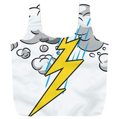 Storm Thunder Lightning Light Flash Cloud Full Print Recycle Bag (xxxl) by danenraven