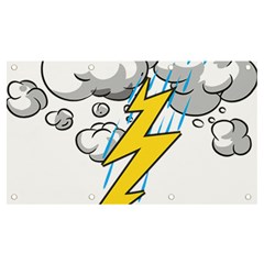 Storm Thunder Lightning Light Flash Cloud Banner And Sign 7  X 4 