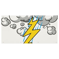 Storm Thunder Lightning Light Flash Cloud Banner And Sign 8  X 4 