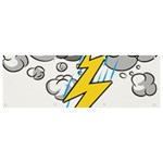 Storm Thunder Lightning Light Flash Cloud Banner and Sign 9  x 3  Front