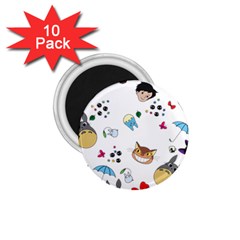 My Neighbor Totoro Cartoon 1 75  Magnets (10 Pack)  by danenraven