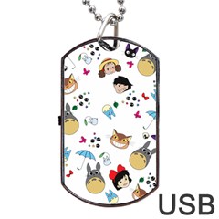 My Neighbor Totoro Cartoon Dog Tag Usb Flash (one Side) by danenraven