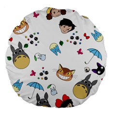 My Neighbor Totoro Cartoon Large 18  Premium Round Cushions by danenraven