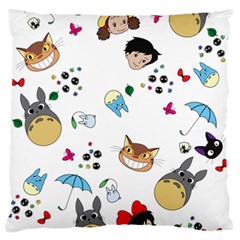 My Neighbor Totoro Cartoon Large Flano Cushion Case (two Sides) by danenraven