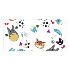 My Neighbor Totoro Cartoon Satin Shawl 45  X 80  by danenraven