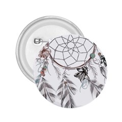 Dreamcatcher Feather Flower Illustration Art 2 25  Buttons by danenraven