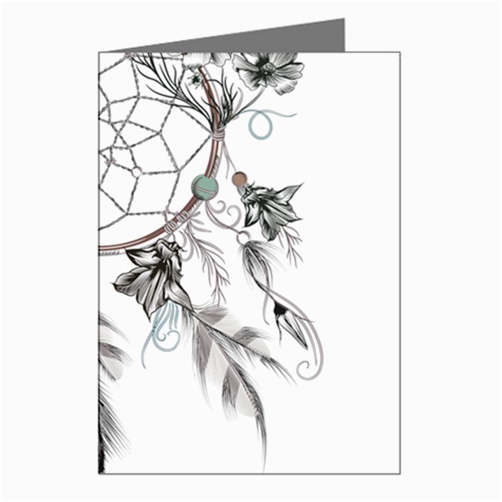 Dreamcatcher Feather Flower Illustration Art Greeting Cards (Pkg of 8)