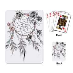 Dreamcatcher Feather Flower Illustration Art Playing Cards Single Design (rectangle) by danenraven