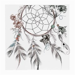 Dreamcatcher Feather Flower Illustration Art Medium Glasses Cloth by danenraven