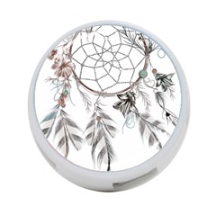 Dreamcatcher Feather Flower Illustration Art 4-port Usb Hub (two Sides) by danenraven