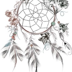 Dreamcatcher Feather Flower Illustration Art Play Mat (square) by danenraven