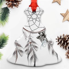 Dreamcatcher Feather Flower Illustration Art Ornament (christmas Tree) 