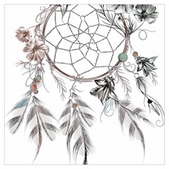 Dreamcatcher Feather Flower Illustration Art Lightweight Scarf  by danenraven