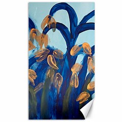 Golden Blue Tulips Canvas 40  X 72 