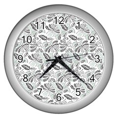 Batik-01 Wall Clock (silver) by nateshop