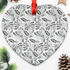 Batik-01 Heart Ornament (two Sides) by nateshop