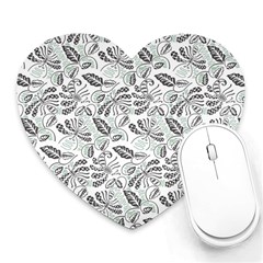 Batik-01 Heart Mousepad by nateshop