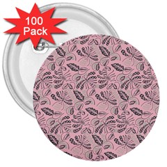 Batik-02 3  Buttons (100 pack) 