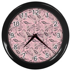 Batik-02 Wall Clock (Black)