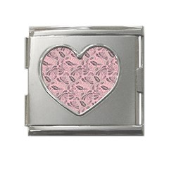 Batik-02 Mega Link Heart Italian Charm (18mm)