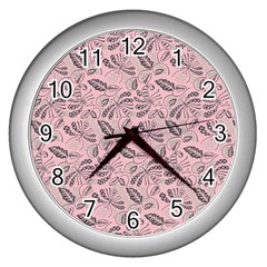 Batik-02 Wall Clock (Silver)