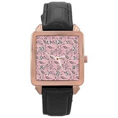 Batik-02 Rose Gold Leather Watch 