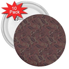 Batik-03 3  Buttons (10 Pack)  by nateshop