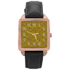 Batik-04 Rose Gold Leather Watch  by nateshop