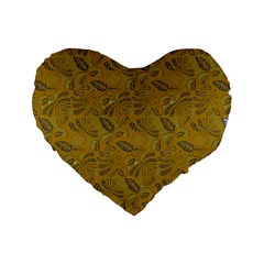 Batik-04 Standard 16  Premium Flano Heart Shape Cushions by nateshop