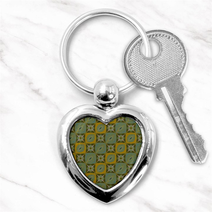 Batik-tradisional-01 Key Chain (Heart)