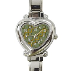 Batik-tradisional-01 Heart Italian Charm Watch by nateshop