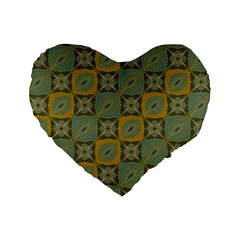 Batik-tradisional-01 Standard 16  Premium Flano Heart Shape Cushions by nateshop