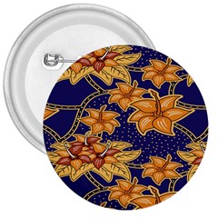 Seamless-pattern Floral Batik-vector 3  Buttons by nateshop