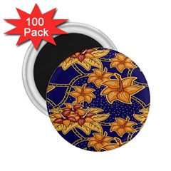 Seamless-pattern Floral Batik-vector 2 25  Magnets (100 Pack)  by nateshop