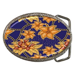 Seamless-pattern Floral Batik-vector Belt Buckles by nateshop