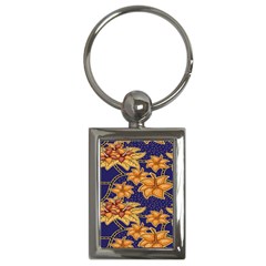 Seamless-pattern Floral Batik-vector Key Chain (rectangle) by nateshop