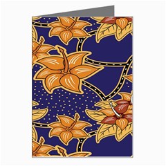 Seamless-pattern Floral Batik-vector Greeting Card by nateshop