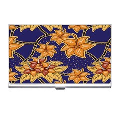 Seamless-pattern Floral Batik-vector Business Card Holder by nateshop