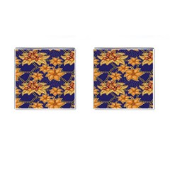 Seamless-pattern Floral Batik-vector Cufflinks (square) by nateshop