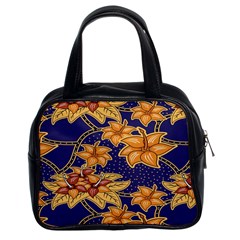 Seamless-pattern Floral Batik-vector Classic Handbag (two Sides) by nateshop